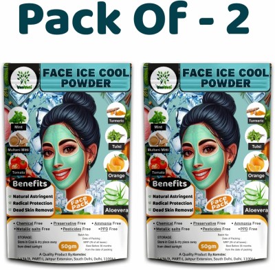 Vanvati Face Ice Cold Mint Multani Mitti Tomato Turmeric Tulsi Orange Peel & Aloe Vera(100 g)