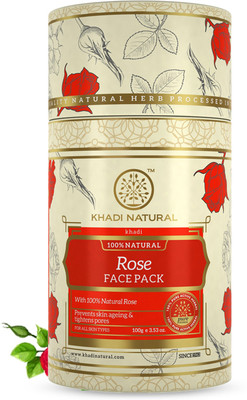 KHADI NATURAL Rose Face Pack | Prevents Skin Ageing | All Skin Types(100 g)