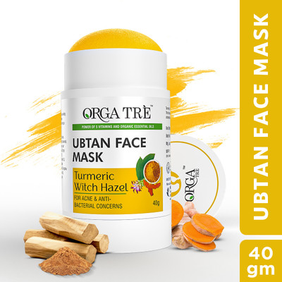 Orgatre Ubtan Face Mask With Turmeric & Sandalwood For Instant Glowing & Soft Skin(40 g)