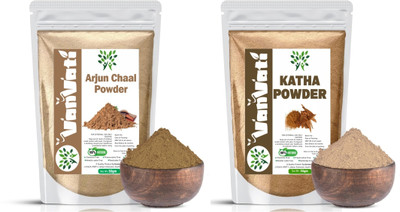 Vanvati Arjun And Katha Powder For Hair Color (Zipper Pouch) 50gm each(100 g)