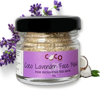 COCO CRUSH Lavender Face Pack for Skin Lightening & Brightening | Glowing Skin, Powder Mask(15 g)