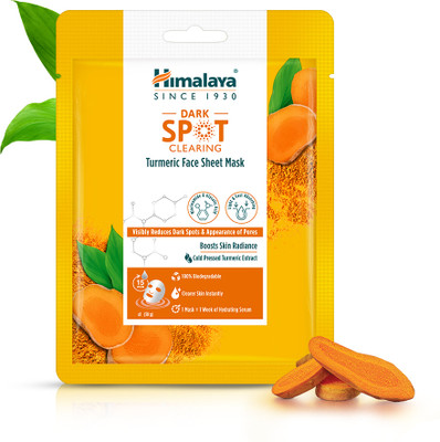 HIMALAYA Dark Spot Clearing Turmeric Face Sheet Mask | Organically sourced Turmeric(30 g)