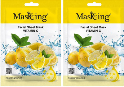 MasKing Beauty Facial Sheet Mask Vitamin- C Pack Of 2(40 ml)