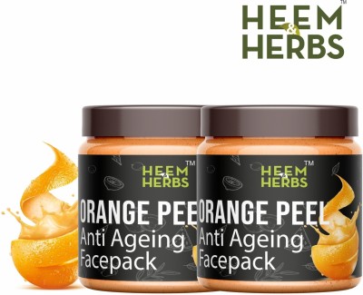 Heem and Herbs ORANGEPEEL ANTI AGEING FACEPACK PACK OF 2(100 g)