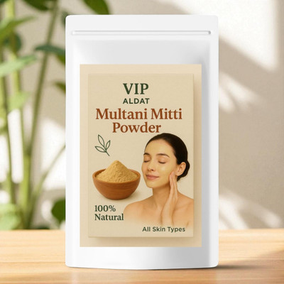 VIP ALDAT Tan Clear Multani Mitti with Organic Tulsi and Rose Petals for Soft Skin(450 g)