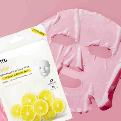 THTC Lemon Face Sheet Mask With Serum For Women and Men(20 g)