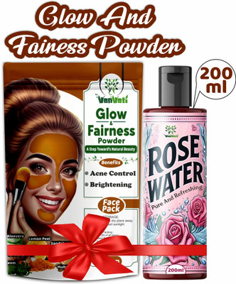 Vanvati Glow & Fairness AloeVera Turmeric Neem Lemon Sandalwood Multani Mitti Rose(50 g)