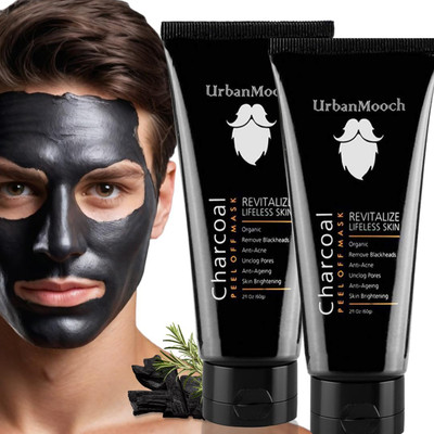 UrbanMooch Charcoal Black Peel Off Mask(Removes Blackheads, Colling Effect)(120 ml)