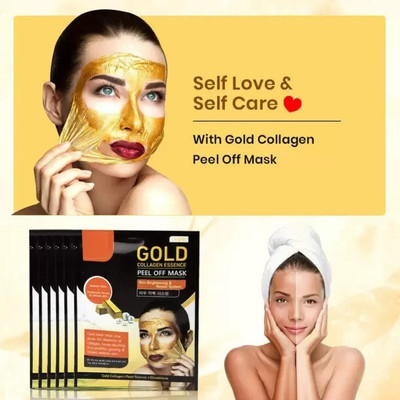 EVERERIN Professional Gold Peel Off Mask Helps Remove Acne Sulphates & Mineral Oils(162 ml)