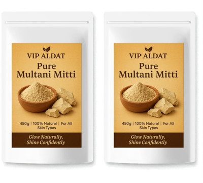VIP ALDAT Multani Mitti Herbal Glow Natural Skin Radiance (450g × 2 = 900g)(900 g)