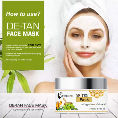 PERLENTE Sun tan removal de tan face pack for womasns and girls(50 g)