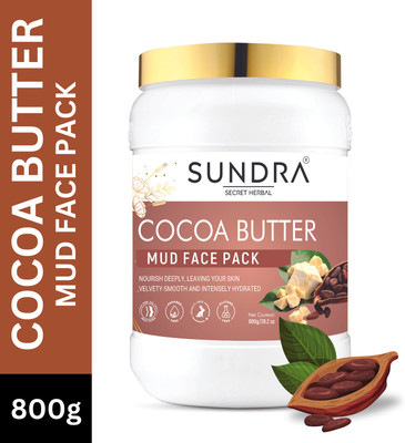 sundra Cocoa Butter Moisturizing & Nourishing Mud Face Pack For All Skin Types(800 g)
