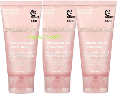 Prefetto COSMO Collagen Peel Off Mask Pack of 3 for Revitalized Complexion(300 ml)