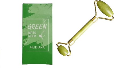 Miss Hot Green Tea Cleansing Mask Stick & ade Roller Natural Himalayan Stone Massager(40 g)