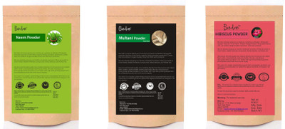 BIndian NeemPowder Multani MItti Powder Hibiscus Powder (50gm) Each(150 g)