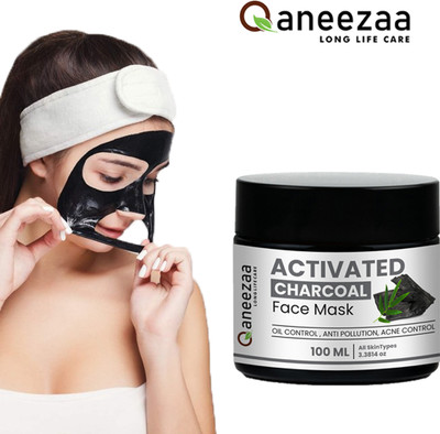 Qaneezaa Activated Charcoal Peel Off Mask | Cleans Pores, Removes(100 g)