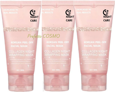 Prefetto COSMO Collagen Mask Pack of 3 for Revitalized & Glowing Skin(300 ml)