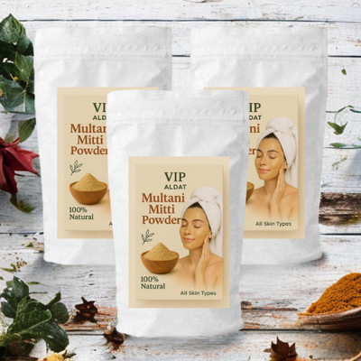 VIP ALDAT Nature Bliss Multani Mitti 3 Pack – Herbal Glow and Freshness(450 g)