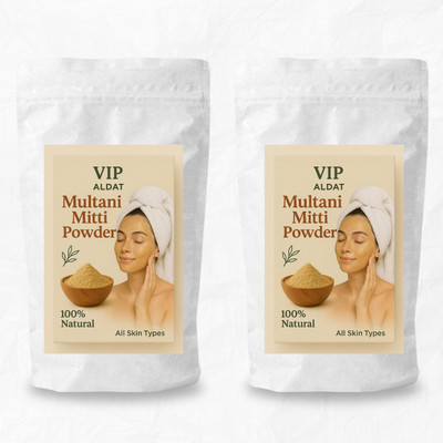 VIP ALDAT Herbal Multani Mitti Powder for Smooth Complexion – Pack of 2 (2×400g)(800 g)