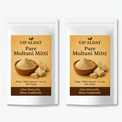 VIP ALDAT Multani Mitti Glow Infinite CharmX Herbal Supreme Glow Pack 2 (2×450g)(900 g)