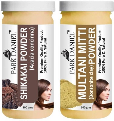 PARK DANIEL Natural Shikakai Powder & Multani Mitti Powder Combo Pack of 2 Bottles of 100 gm (200 gm )(200 g)