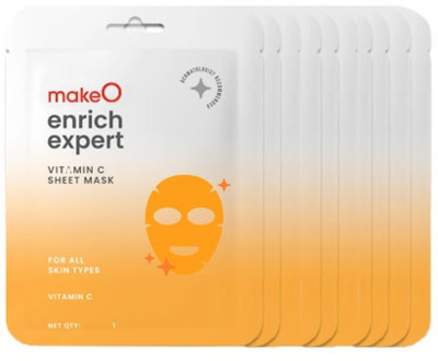 makeo Enrich Expert Vitamin C Sheet Mask | Antioxidants & Anti-Aging Properties(200 g)