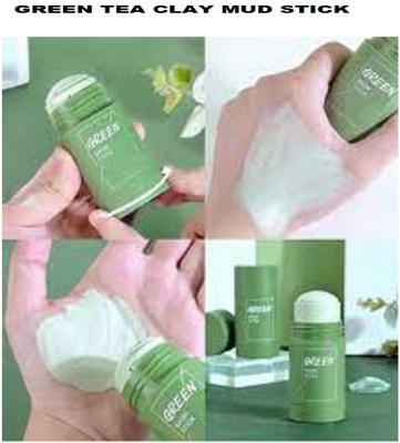 Luipui deep clean green tea clay mud stick for anti acne pimples(40 g)