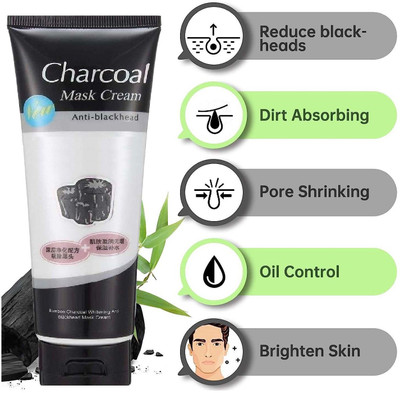 YAWI Charcoal Mask Cream for Anti- Blackhead(130 ml)