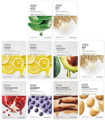 The Face Shop Real Nature Daily Glow Mask Sheet (Combo Pack of 10)(200 g)