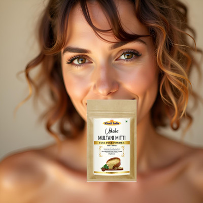 Utkrisht Khadi Multani Mitti Face Pack Powder for Detox Formula and Oil-Free Look(100 g)