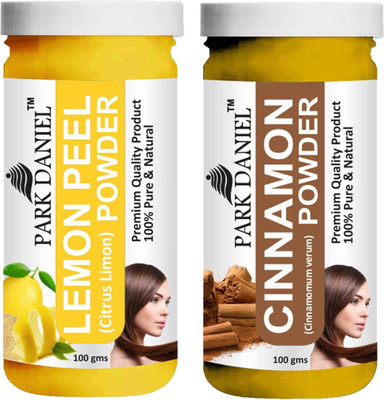 PARK DANIEL Premium Lemon Powder & Cinnamon Powder Combo Pack of 2 Bottles of 100 gm (200 gm )(200 g)