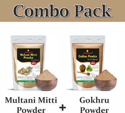 voorkoms Multani with Gokhru Powder - Skin Detoxifier, Kidney Health Support(100 g)