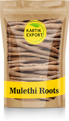 Kartik Export Mulethi Root Whole - 100gm | Yashtimadhu for your health,Skin and Hair Care(100 g)
