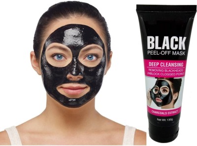 THTC Activated Charcoal Peel Off Mask Enriched With Argan Oil and Aloe Vera(130 ml)