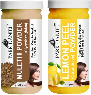 PARK DANIEL Premium Mulethi Powder & Lemon Peel Powder Combo Pack of 2 Bottles of 100 gm (200 gm )(200 g)