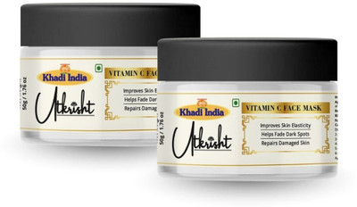 Utkrisht Khadi Vitamin C Face Mask - Natural Ingredients for Youthful Skin Glow(100 g)