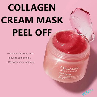 venvo Pink Peel Collagen Mask for Overnight Face Glow(100 ml)
