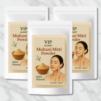 VIP ALDAT Multani Mitti Luxury Herbal Glow Formula To Brighten And Balance Skin Naturally(450 g)