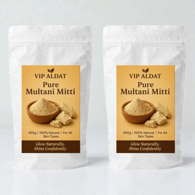 VIP ALDAT Multani Mitti Glow Natural Clay Mask (450g × 2 = 900g)(900 g)