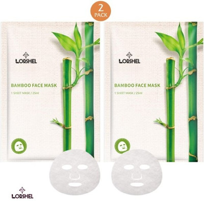 LORSHEL Bamboo Face Mask Bio Bamboo Face Sheet Mask Reducing Pores(50 ml)