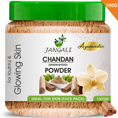 Pure Jangali Organics Sandalwood Chandan Powder Face Pack Pure & Natural Skin.(100 g)