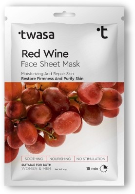 Likewise Red Wine Face Sheet Mask for Skin Lightening, Glowing and Nourishing(25 ml)