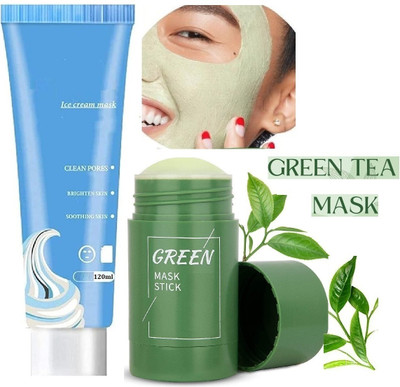 Luster Shine Green mask stick cleaner & ice cream mask acne moisturizing(160 ml)