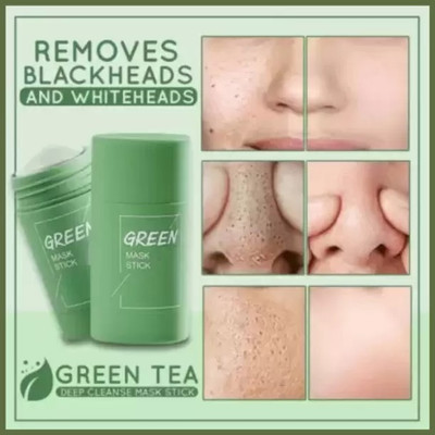 HUZURLU Face Mask Clay Mask Purifying Oil Control green tea mud mask(40 g)