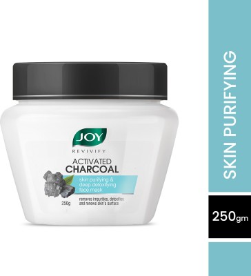 Joy Revivify Activated Charcoal Mask Deep Detoxifying & Purifying With Tea Tree, Apple Cider, Eucalyptus, Vinegar, Bentonite Clay & Charcoal Face Mask - No Parabens(250 g)