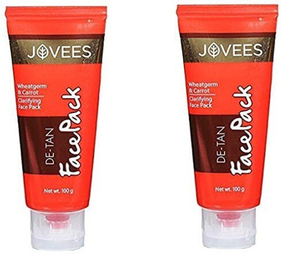 JOVEES De-Tan Wheatgerm & Carrot Face Pack (Pack of 2)(200 g)