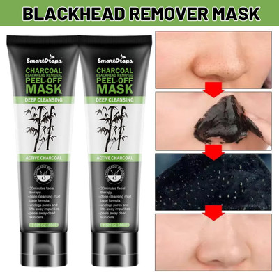 smartdrops Naturals Activated Charcoal Peel off Mask For Blackheads Remover(120 ml)