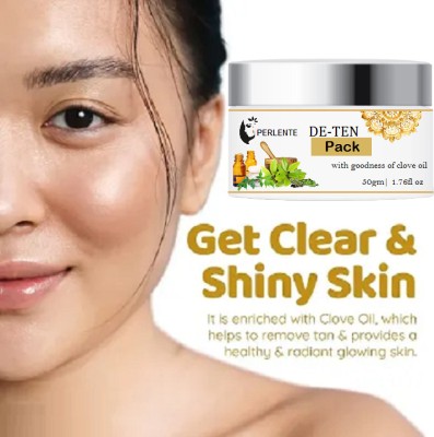 PERLENTE De-Tan Face Pack for Brightening and Glowing Skin Tan removal(50 g)