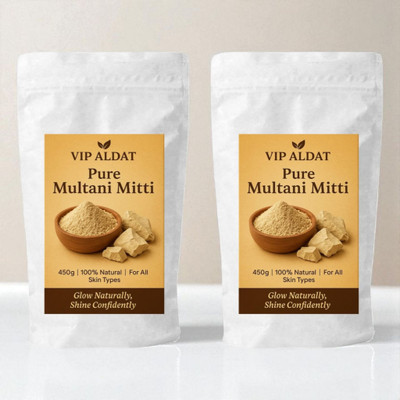 VIP ALDAT Herbal Multani Mitti Skin Detox Pack (450g × 2 = 900g)(900 g)