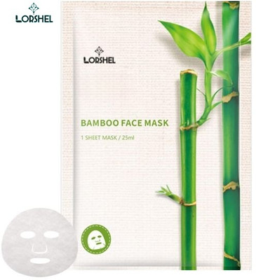 LORSHEL Bamboo Face Mask Sheet for Anti-Aging and Skin Rejuvenation OG(25 ml)